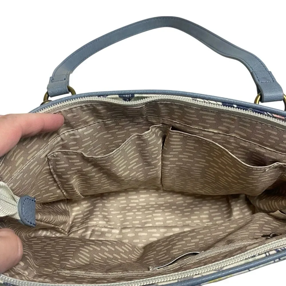 Sakroots Peace Birds Ellis Straw And Canvas Bag New NWOT